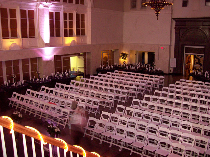 Theater style ceremony.