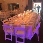 Tuscan style head table (significant others of wedding party included).